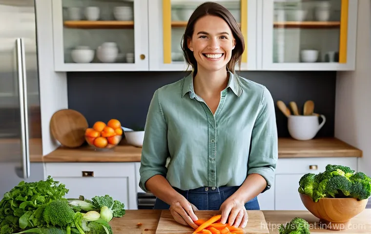플렉시테리언 식단과 면역 체계 강화 - **Prompt 1: A Rainbow Plate for Immunity**
    A vibrant, overhead, close-up shot of a meticulously ...
